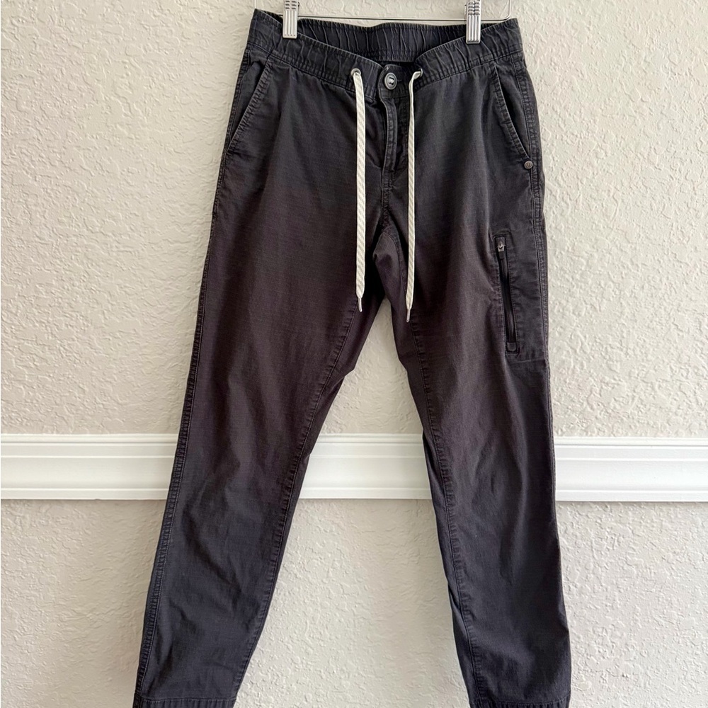 Vuori Black Drawstring Jogger Pants with Side Zip Pocket